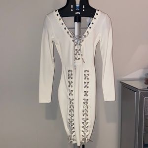 White NYE mini dress size small, new with tag